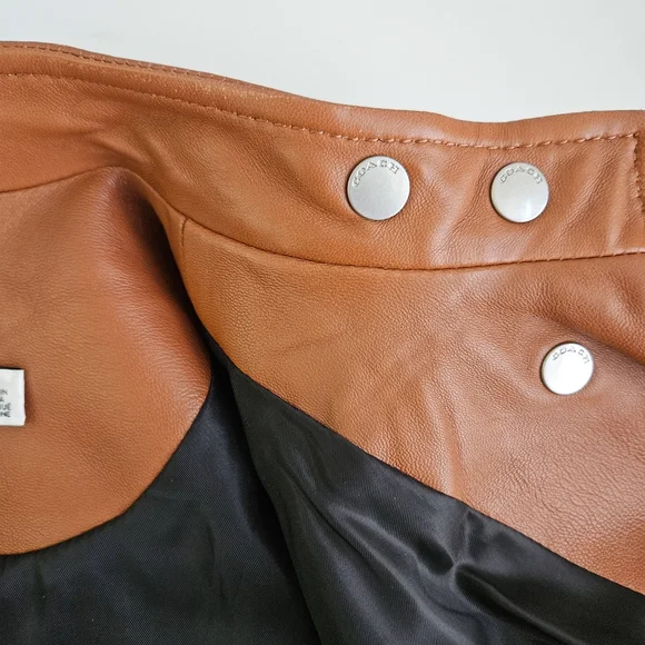 Coach Uptown Racer Leather Jacket - Picture 10 of 13
